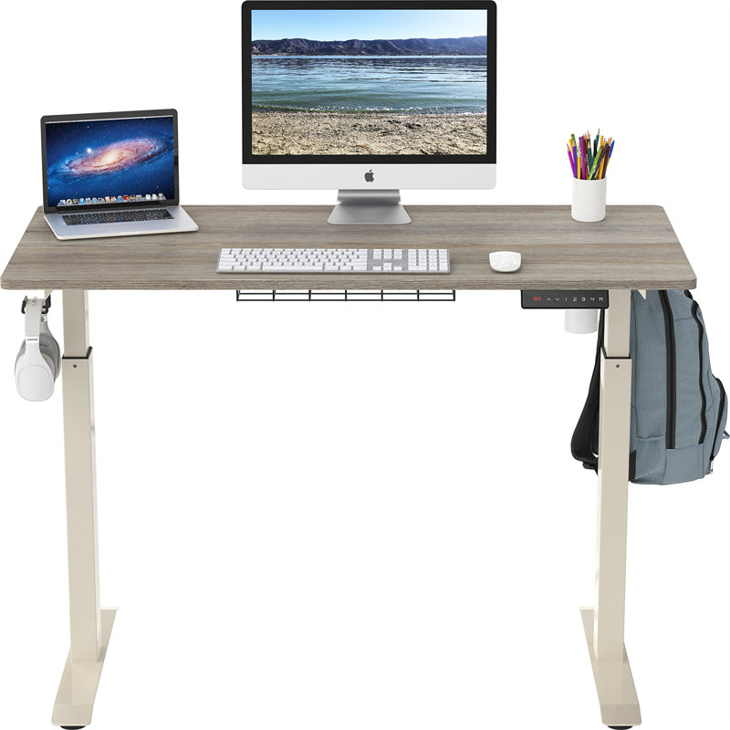 Bureau Marutani, L 47,24 po x P 24,02 po, Gris, Argent