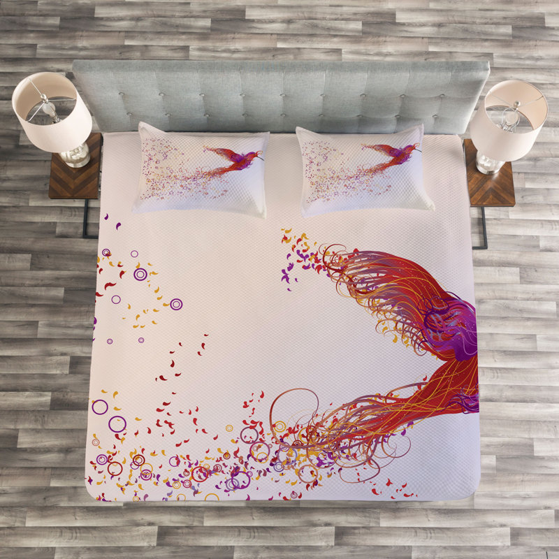 No Pattern Bedspread with Pillow Shams Included, 220 x 264 cm