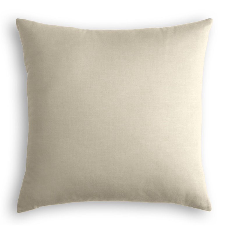 Linen Reversible Pillow Cover, Beige, Pillow Cover Only - No Insert, 24" x 24"
