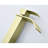 Brushed Gold Bathroom Faucet With Waterfall Spout, Single Handle For Vanity Sink, Stainless Steel, Effortless Water Temperature Setting Spout Sink Faucet, Plating, Simple Upgrade-121629234