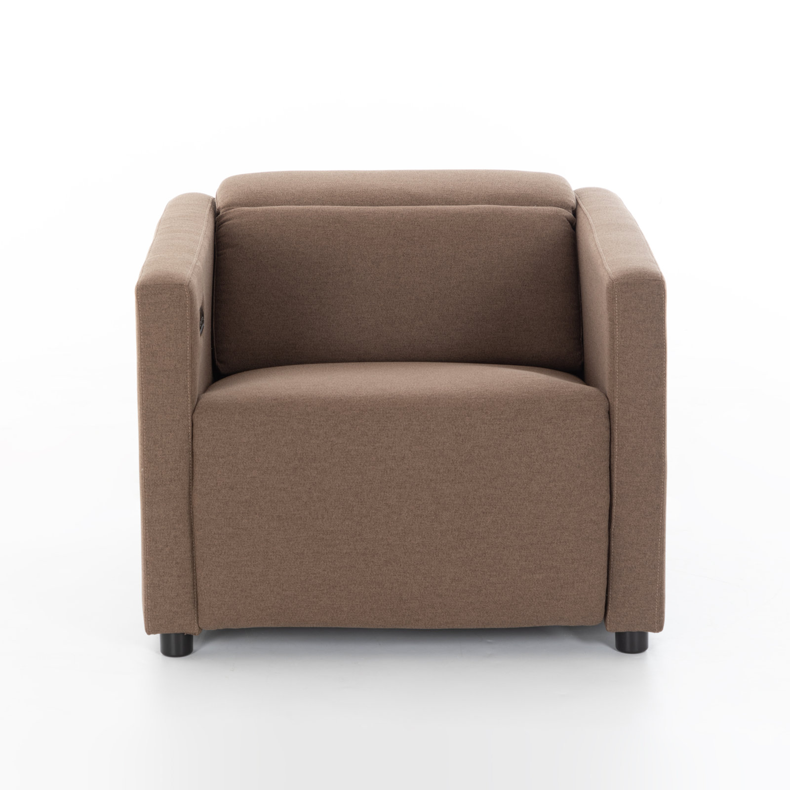 Klein Upholstered Power Recliner, Espresso Brown Mohair