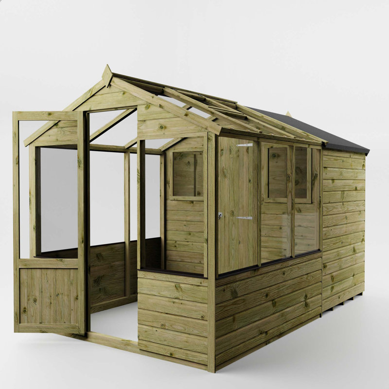 Mercia Traditional Apex Greenhouse/Shed Combi, Yes, 10 x 6ft