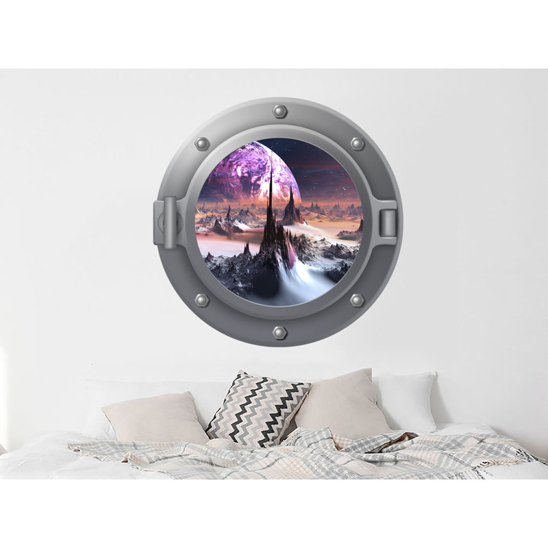Adhésif décoratif hublot 3D, H 33 po x l 33 po