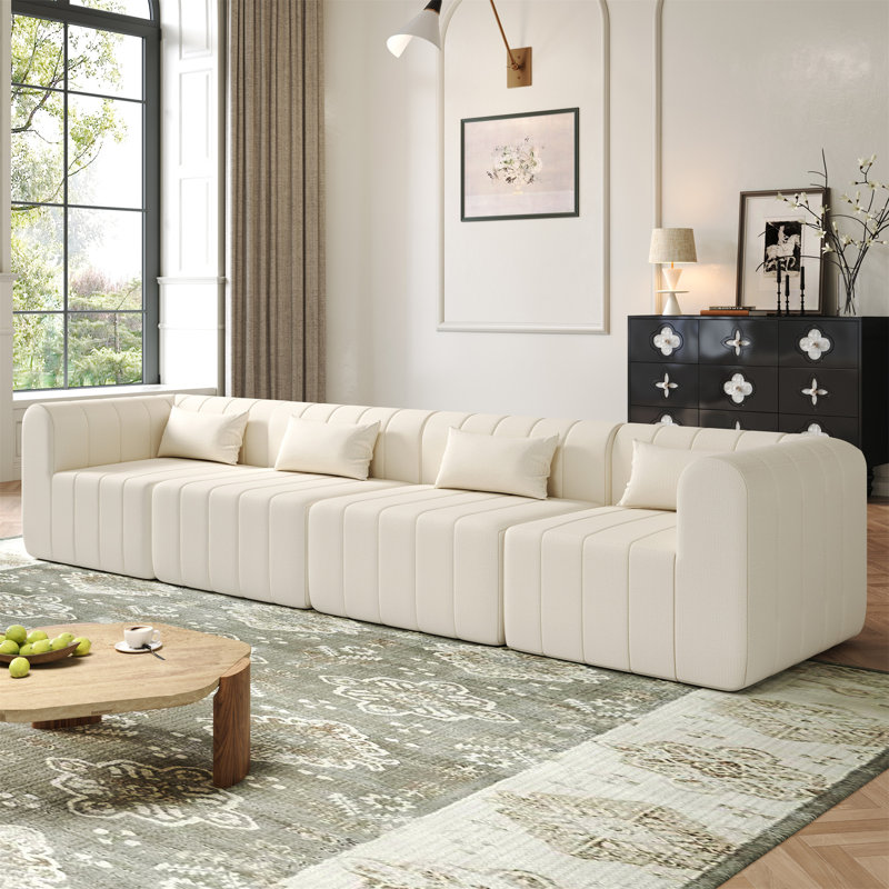 Canapé modulaire 145,5 pouces, Beige
