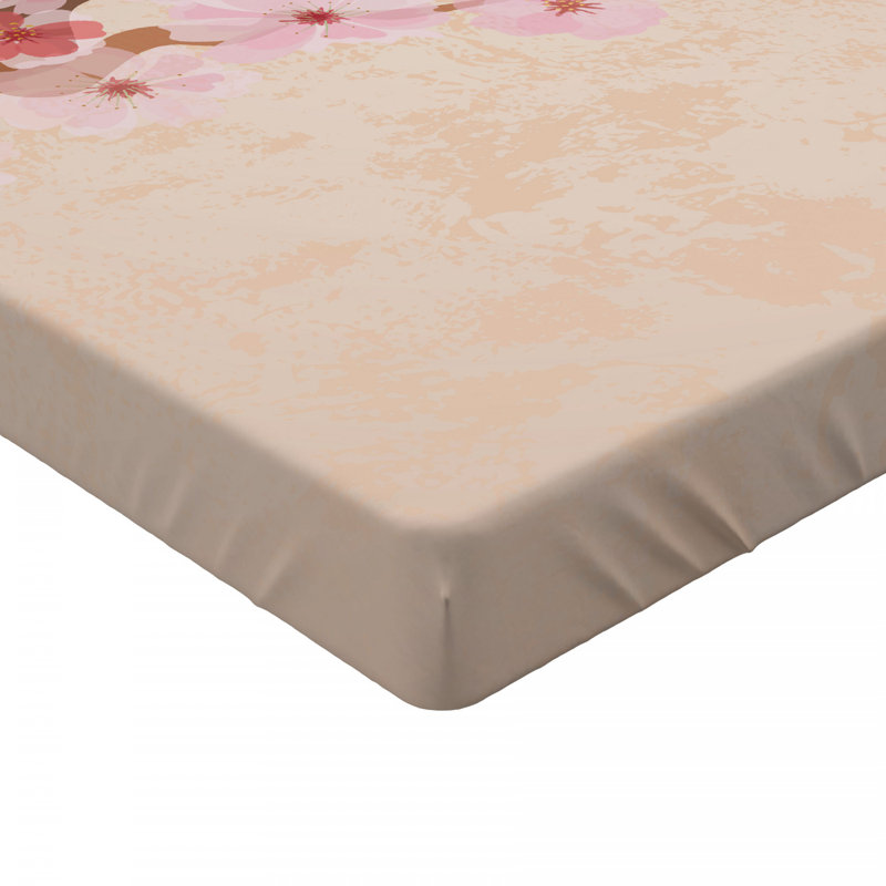 Microfiber Floral Fitted Sheet, Full Fitted Sheet