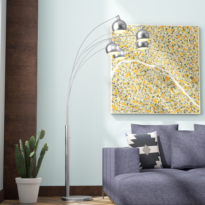 86'' Tree Floor Lamp, Brushed Nickel