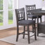 Contemporary Dining Room Counter Height 5Pc Dining Set Round Table W Leaf And 4X Side Chairs