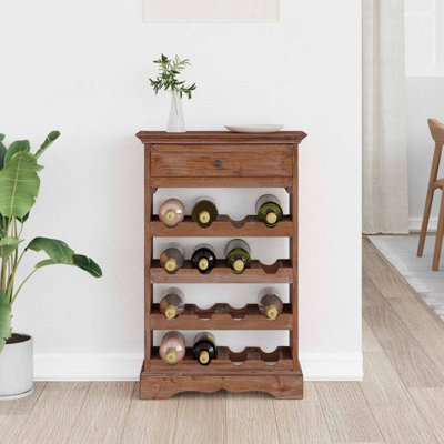 Solid Wood Wine Bottle Rack