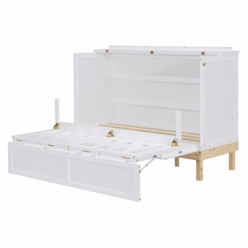 Queen Murphy Bed, White