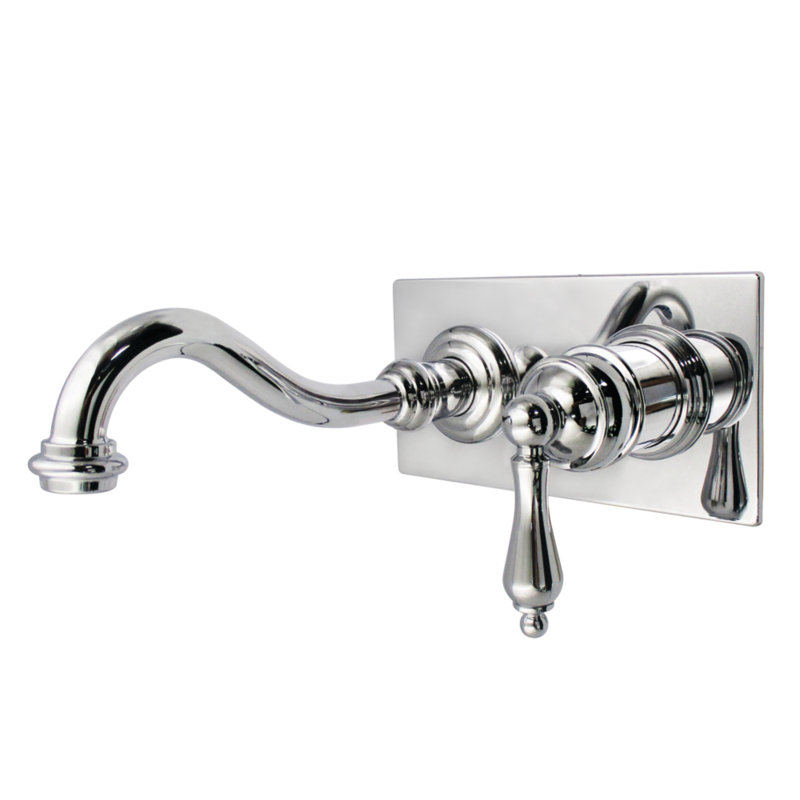 Kingston Brass KS3111AL Wall Mount Bathroom Faucet, Polished Chrome