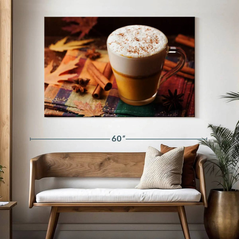 Yarlin Pumpkin Spiced Foamy Coffee, 34" H x 51" W