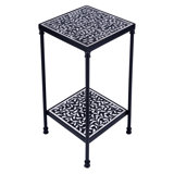 Lana Resin and Bone Inlay Side Table