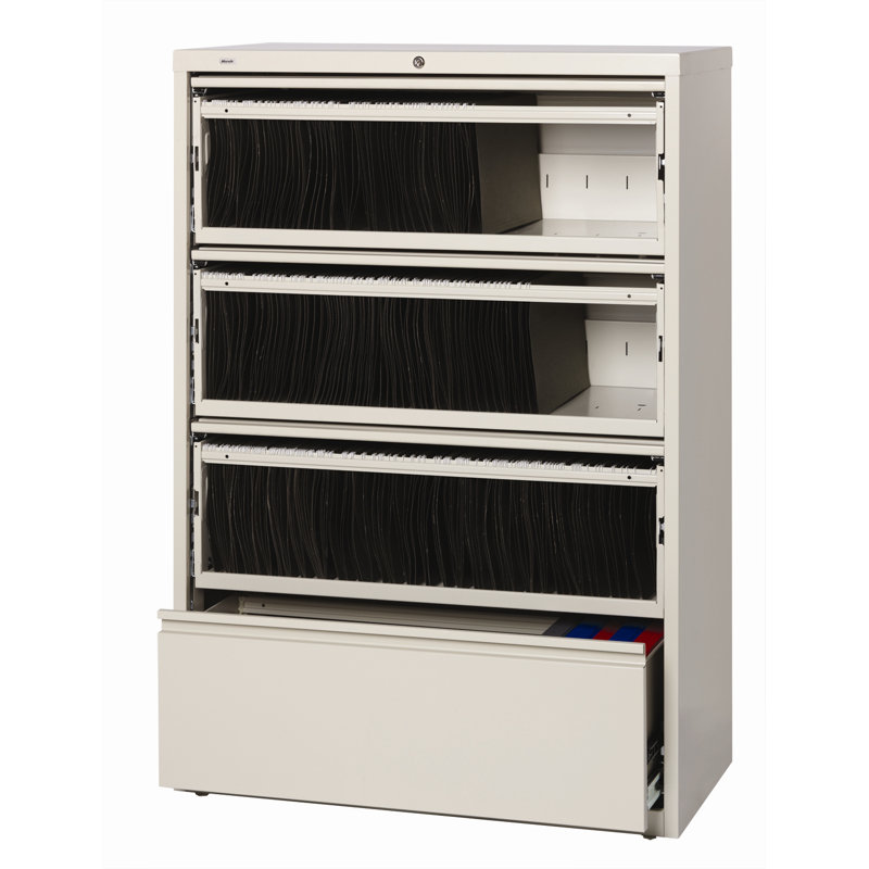 36 " Wide 4 Steel Lateral Filing Cabinet, Putty