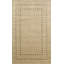 Ivory Hand-Knotted Wool Framed Field Geometric Modern Contemporary Carpet Rug-1412442743