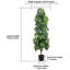 Arbre artificiel 70,83 pouces dans un pot en plastique noir, pour intérieur et extérieur