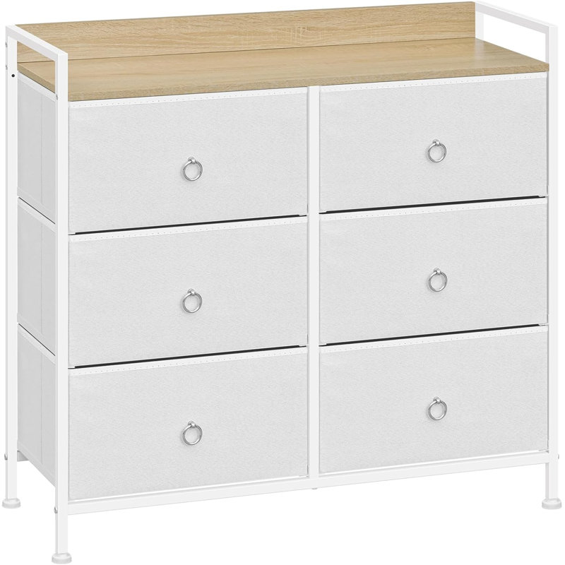 Ahuvah 6 Drawer Storage Drawer, White