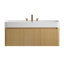 Meuble-lavabo mural cannelé 48 po, armoire de rangement flottante, lavabo intégré à surface solide avec 3 trous pré-percés pour robinet-1933146156-1933146157