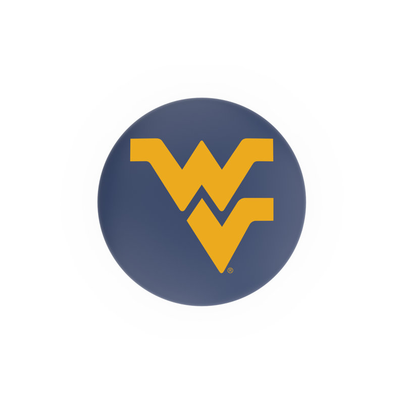 NCAA 30" Swivel Bar Stool, Black Wrinkle, West Virginia University