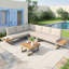 6-Seat Modular Outdoor Corner Sofa With Adjustable Reclining & Galvanized Frame-896736914
