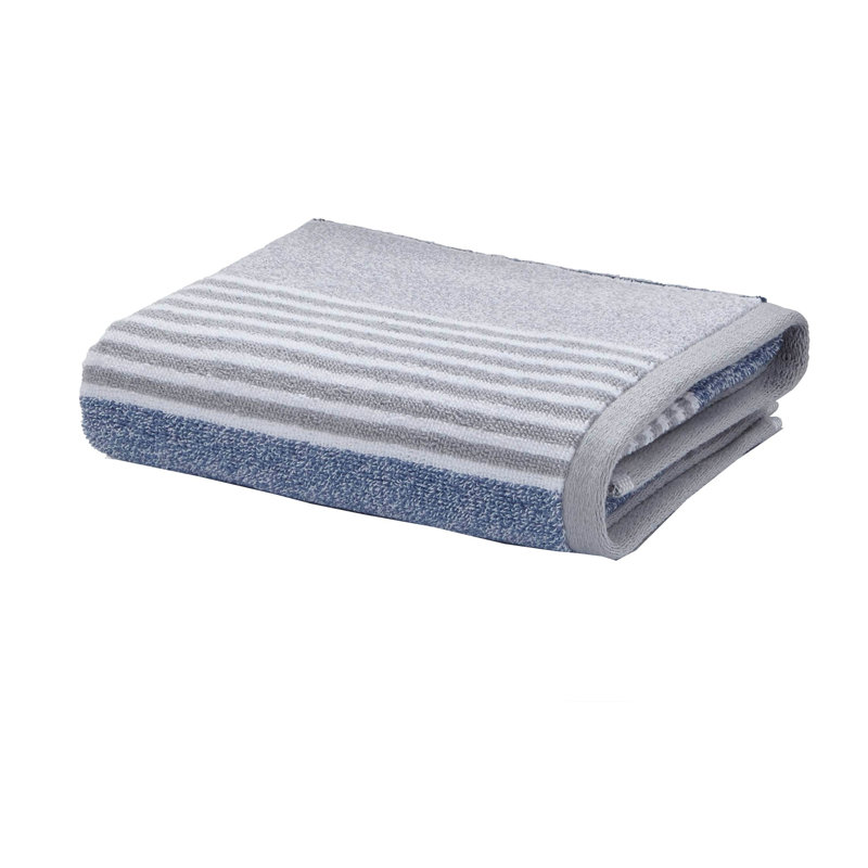 Textured Stripe Bath Sheet, Blue