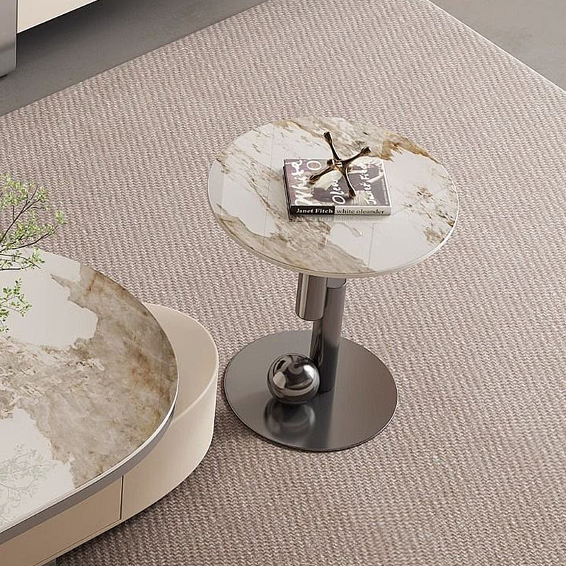Ensemble de tables basses en pierre italienne, H 19,69 po x L 70,87 po x l 27,56 po