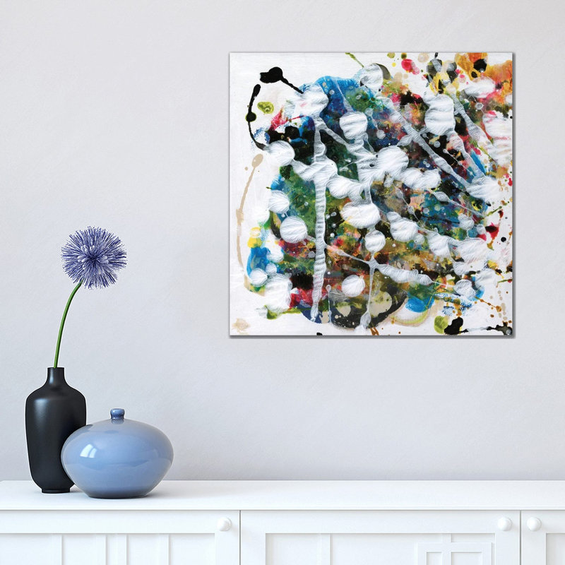 Pollock's Party II by Jodi Fuchs - Wrapped Canvas Painting, 45.72 cm H x 45.72 cm W x 1.91 cm D