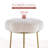 Bonview Flower Upholstered Velvet Metal Accent Stool-2026025187