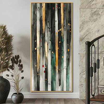 Gold Green Ethereal Optical Currents I - Fauvism Wall Art