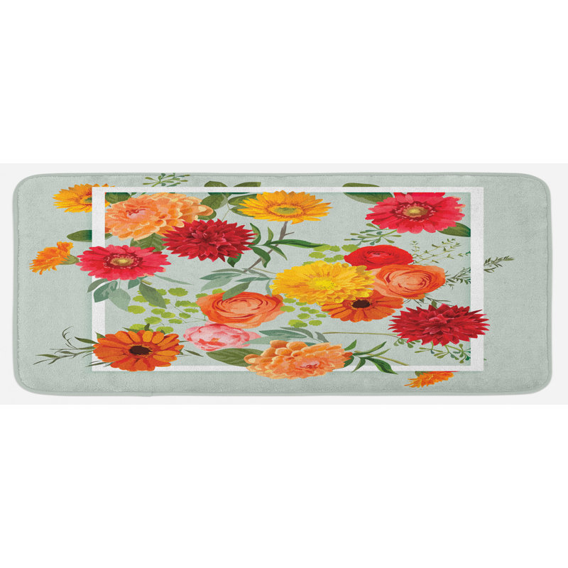 Tapis de cuisine shabby flore