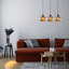 3 Lights Unique Globe Kitchen Island Chandelier