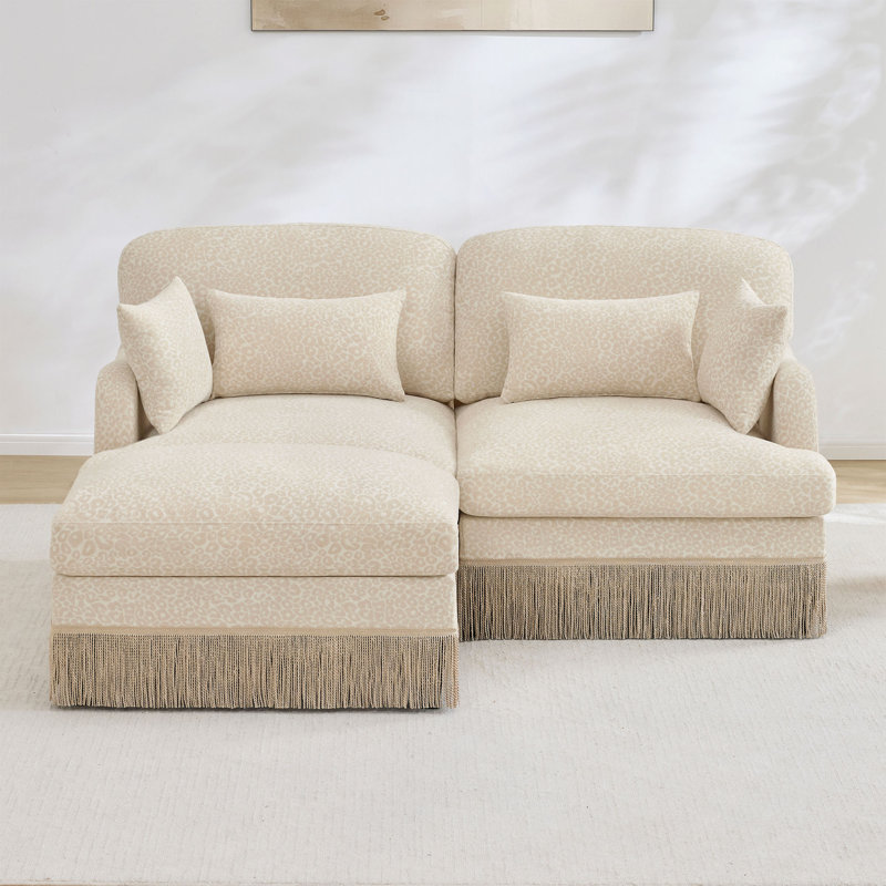 Canapé Comfy Chenille Leopard, Beige