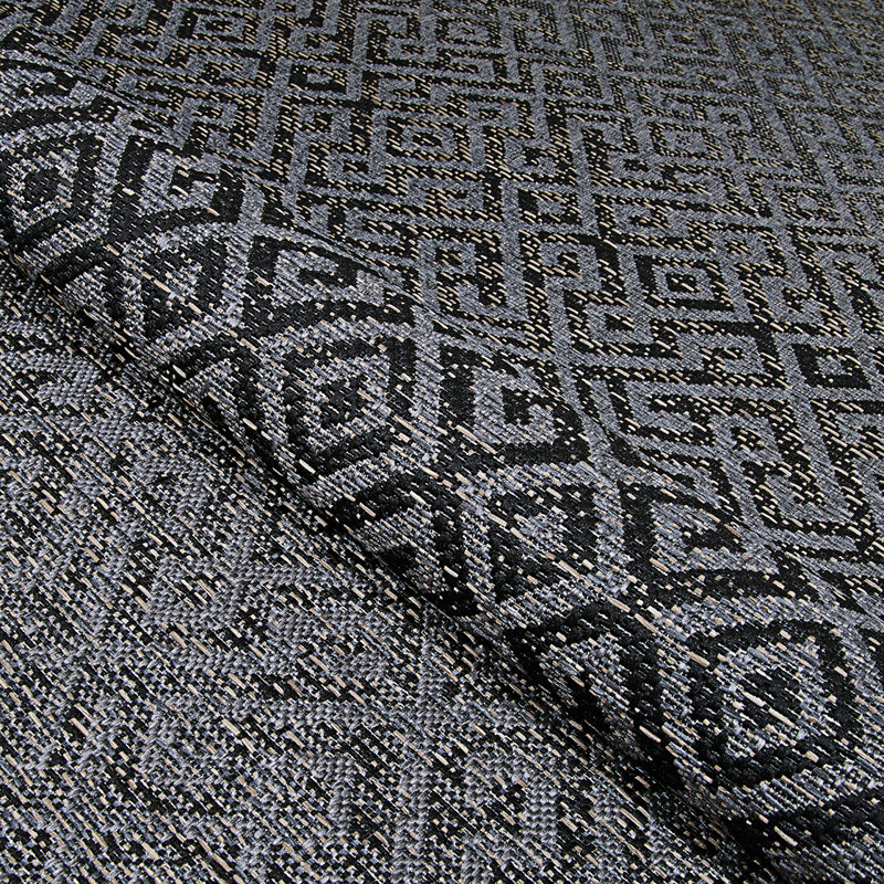 Caleigha Performance Flatweave Geometric Black Indoor Outdoor Rug, Rectangle 2' x 3'7"
