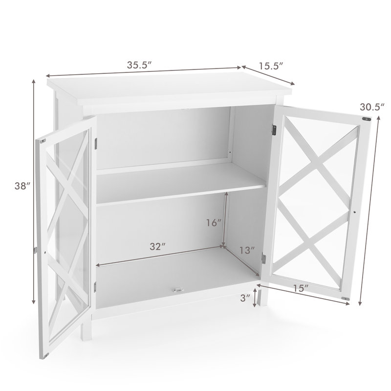Lasheka Accent Cabinet, White