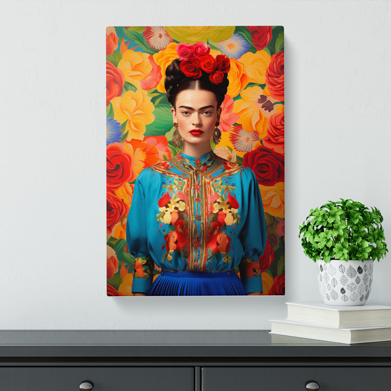 Frida Kahlo Colour Field - Rectangle Print, 60cm H x 40cm W x 3cm D