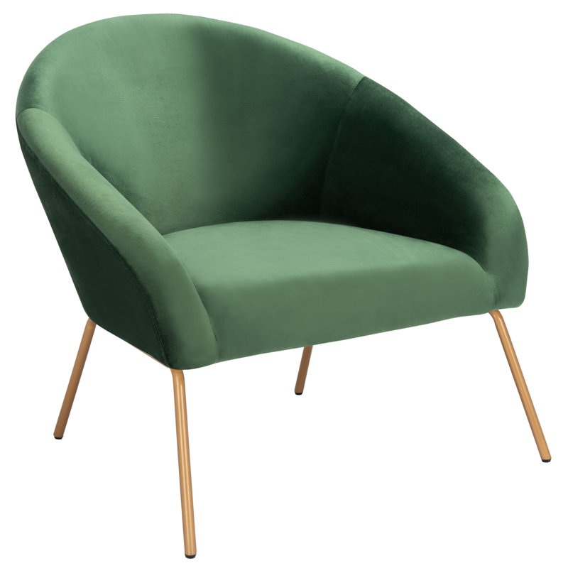 Fauteuil Andelain, Velours vert malachite