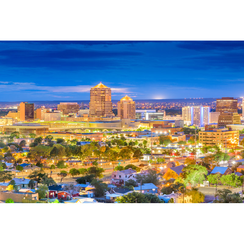 Albuquerque Cityscape by Sean Pavone - Wrapped Canvas Print, 20cm H x 30cm W