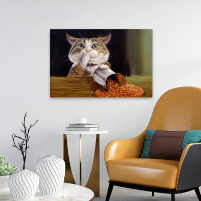 Spill The Beans - Animals Novelty Cats Humor Art