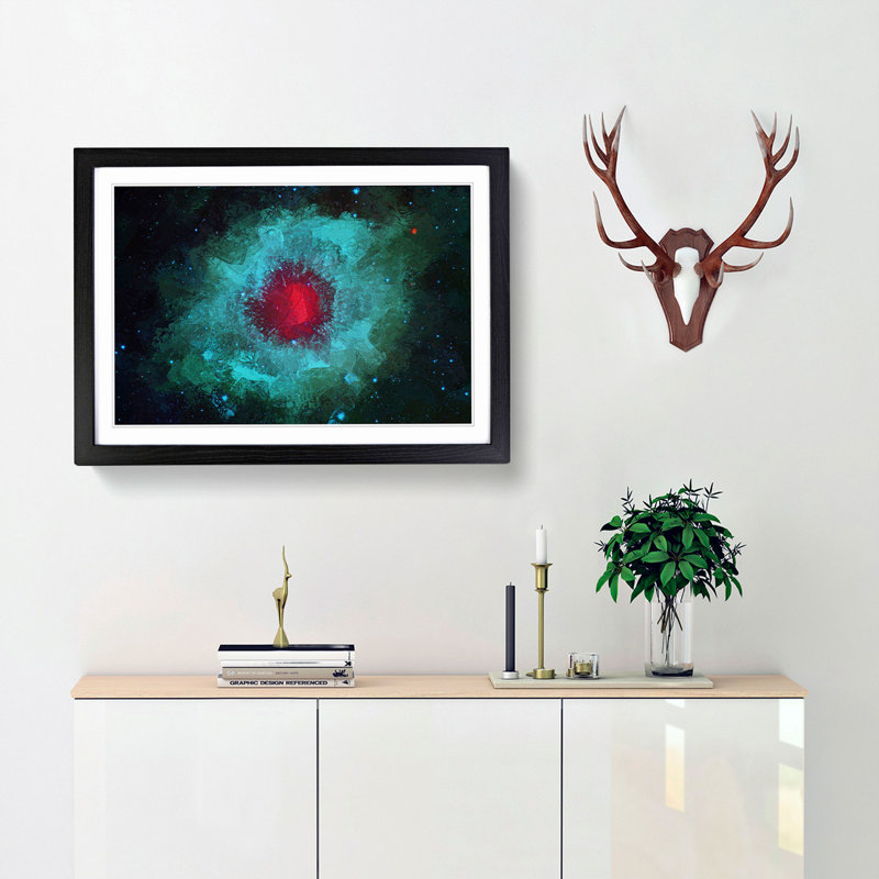 Out of Space Vol.20 in Abstract - Picture Frame Graphic Art Print, 36cm H x 48cm W x 2cm D, Black Framed