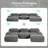 Modular U-Shaped Sectional Cloud Couch With Ottoman, Plush Corduroy, No Assembly Required, Big Comfy Couches Set With Fluffy Memory Foam-2025897609