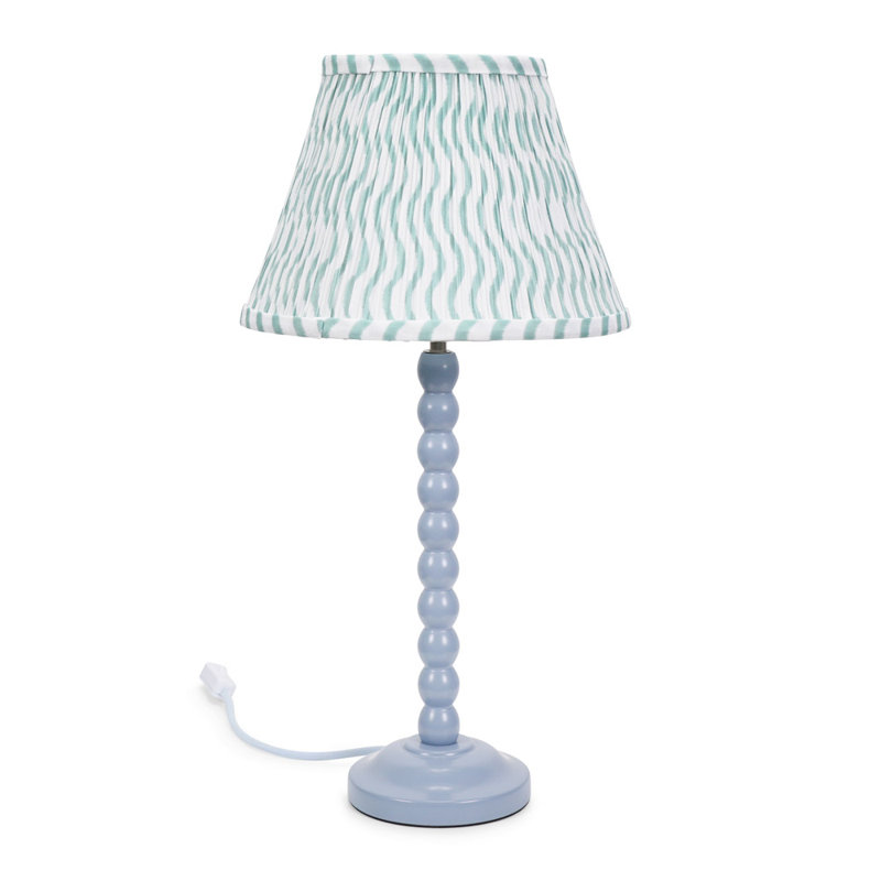 Cheyeanne Wood Table Lamp, Blue