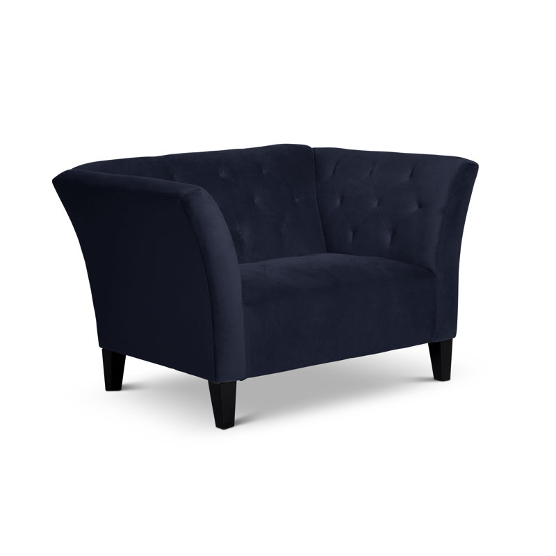 Carruth Upholstered Armchair, Bella Ink Performance Velvet