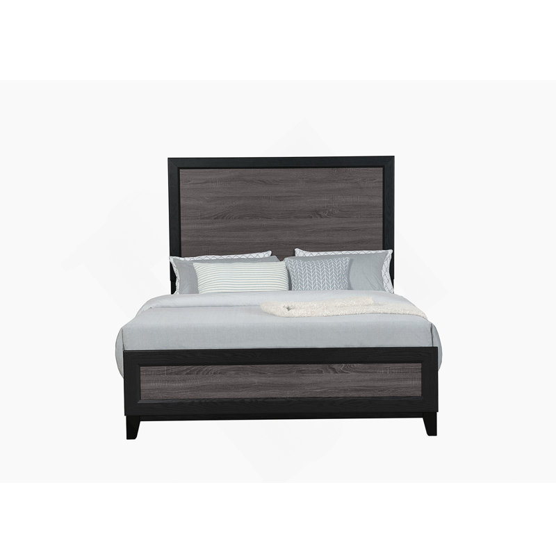 Grand lit Soluto gris et noir, Grand lit