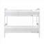 Lit superposé simple au-dessus de simple pour chambre de jeunes, structure en bois massif blanc classique avec garde-corps