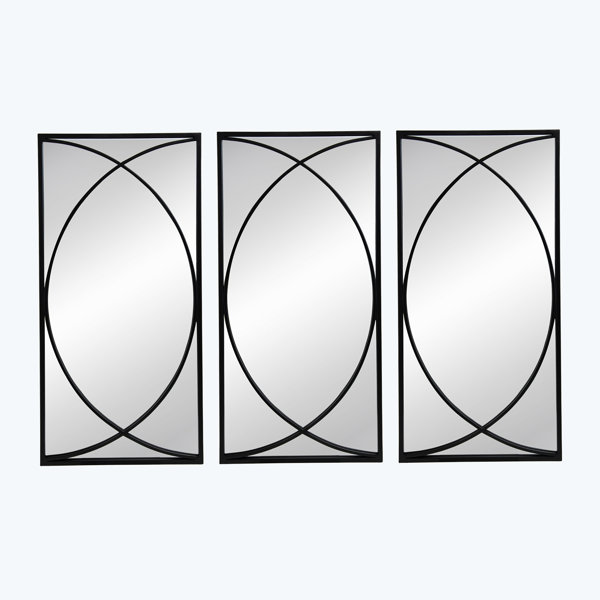 Latitude Run® Rectangular Wall Mirrors with Black Frame, Home Decor for ...
