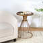 Table d'appoint en pin rétro Hollow Edge