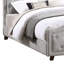 Lit tapissier très grand Gia, coins coupés, tissu en polyester brun riche-89095762-89095763