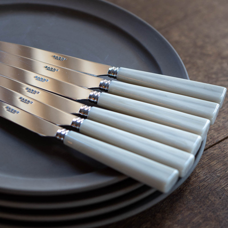 Nature 4 - Piece Stainless Steel Flatware Set - Service for 1, Light Press Wood