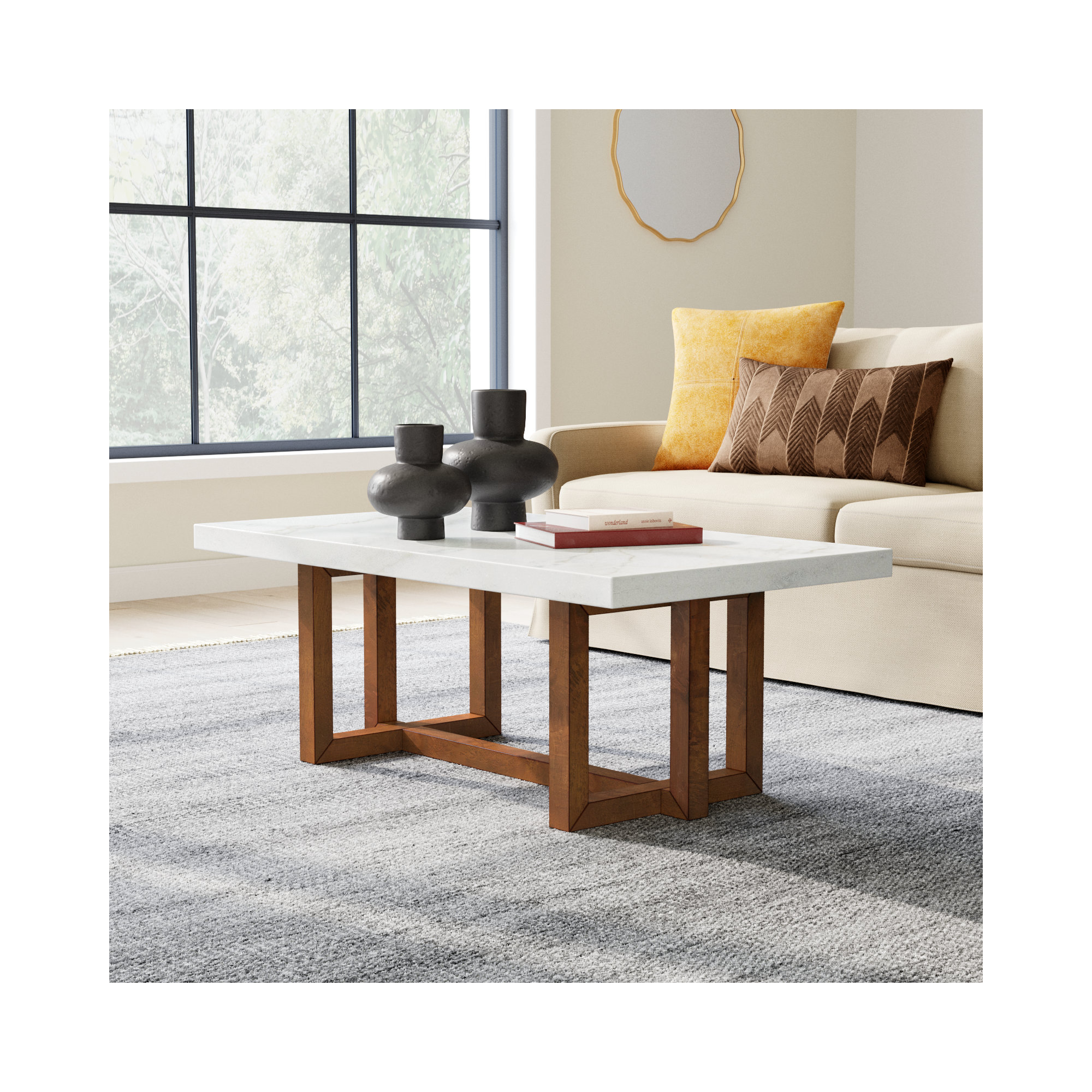 Phang Marble Coffee Table, Brown