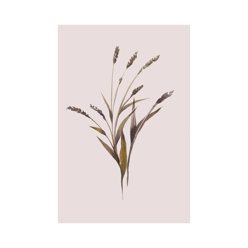 Wheat par Design Fabrikken - Estampe numérique sur toile tendue avec châssis, H 12 po x l 8 po x P 0,75 po