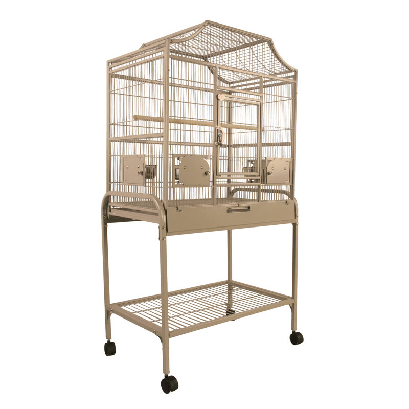 Cage de vol moyenne en grès élégant, Grès, 55" H x 28" W x 18" D